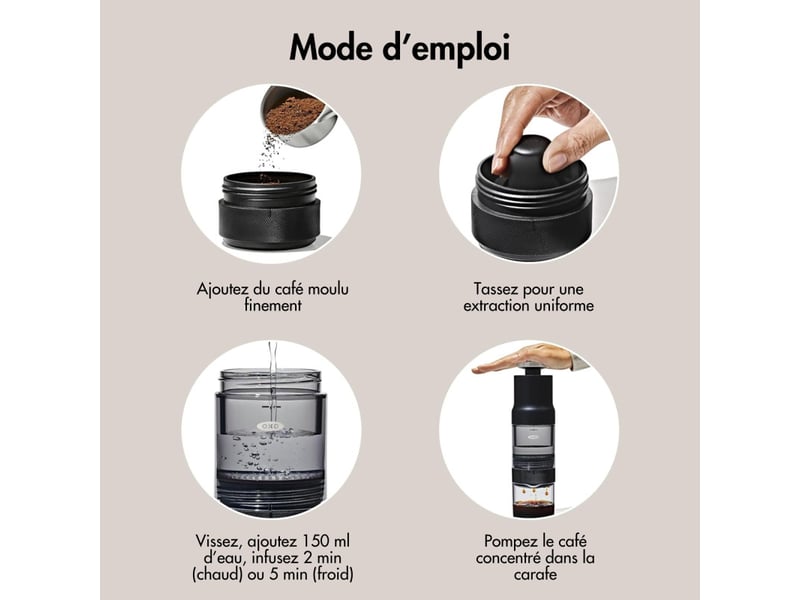  Oxo - cafetière à piston 3 tasses  ox8722500 - OX8722500 - Conforama C