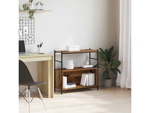 Étagère de rangement 80 x 30 x 78,5 cm bois d'ingénierie chêne fumé