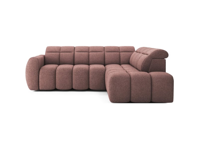  Canapé d'angle électrique ronda 4 places rouge clair – angle droit  - Conforama A