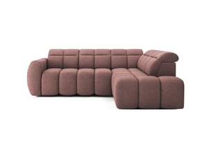 Canapé d'angle droit fixe MEUBLORAMA 4 places Polyester rouge