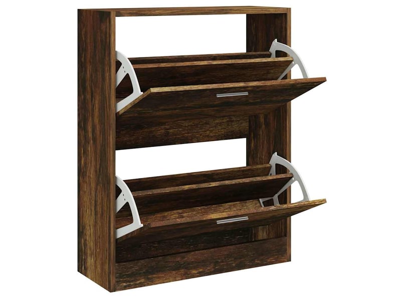  Meuble à chaussure | armoire à chaussures chêne fumé 63x24x81 cm bois d'ingénierie  - Conforama C