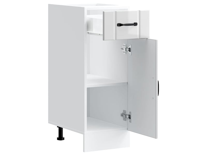  Meuble de rangement, armoire de cuisine lucca blanc brillant bois ingénierie shl7011  - Conforama D