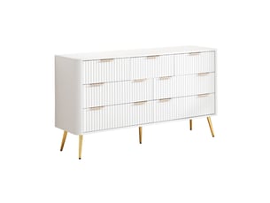 Chiffonnier 7 tiroir(s)    <strong>NAHILIMI</strong> <strong></strong> coloris blanc largeur 40 cm hauteur 80 cm