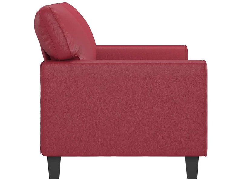  Canapé droit, sofa, canapé à 2 places rouge bordeaux 140 cm similicuir cf20358  - Conforama E