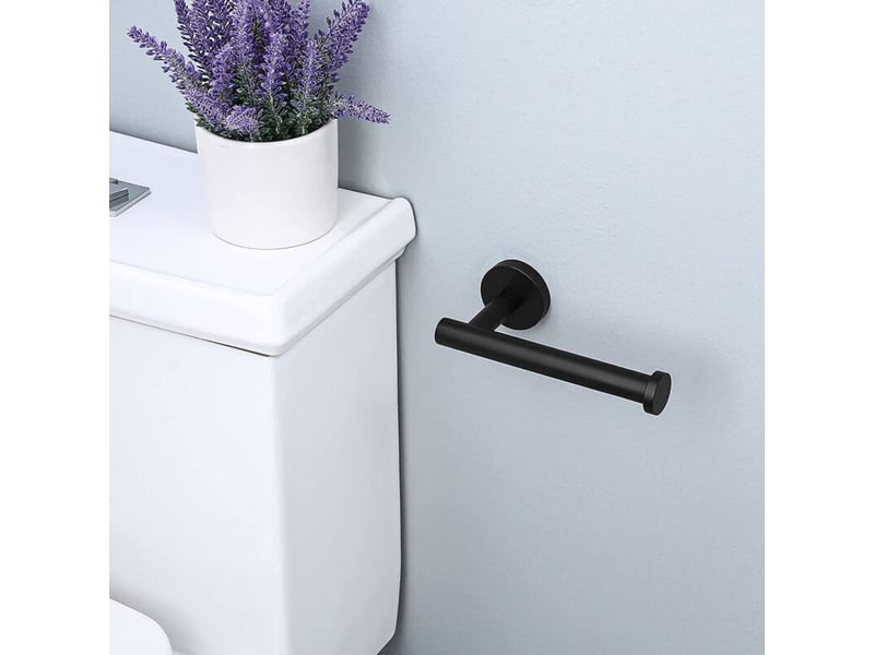 Porte-papier toilette mat en acier inoxydable, support 12, 7 cm pour cuisine et sal - Conforama D