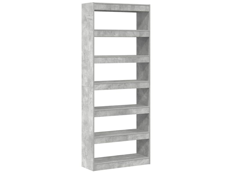 Bibliothèque 6 niveaux, armoire à livres 80 x 30 x 198 cm bois d'ingénierie shl7141 - Conforama A