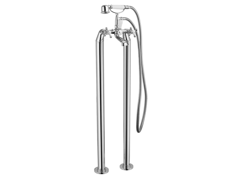  Robinet mélangeur baignoire rétro sur pieds victoria  - Conforama A