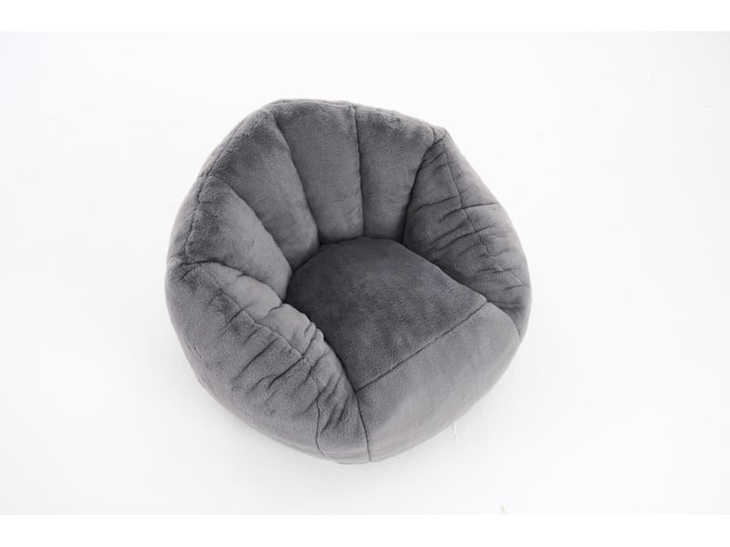  Fauteuil poire enfant 75x70x52 cm forme ergonomique gris clair  - Conforama A