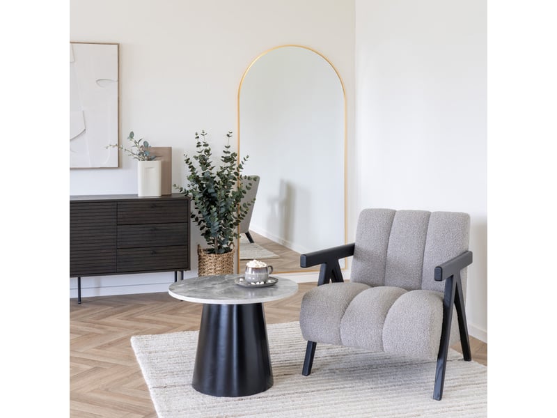 Bree- table basse décor marbre ø60 cm  - Conforama B