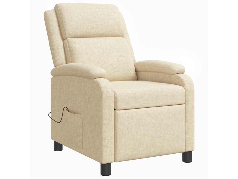  Vidaxl fauteuil de massage inclinable crème tissu  - Conforama E