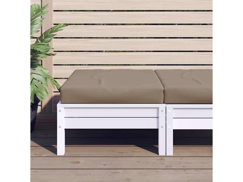  Coussin de palette, coussin de chaise, coussin de canapé taupe 60x60x6 cm tissu oxford cf55466  - Conforama B