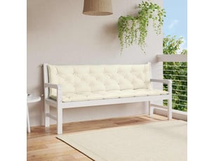 Coussin de banc de jardin, coussin d'assise blanc crème tissu oxford cf52666