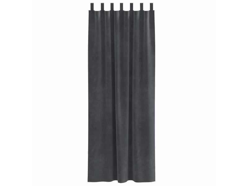  Lot de 2 rideaux, rideaux de fenêtre gris clair 140 x 245 cm velours cf44051  - Conforama D