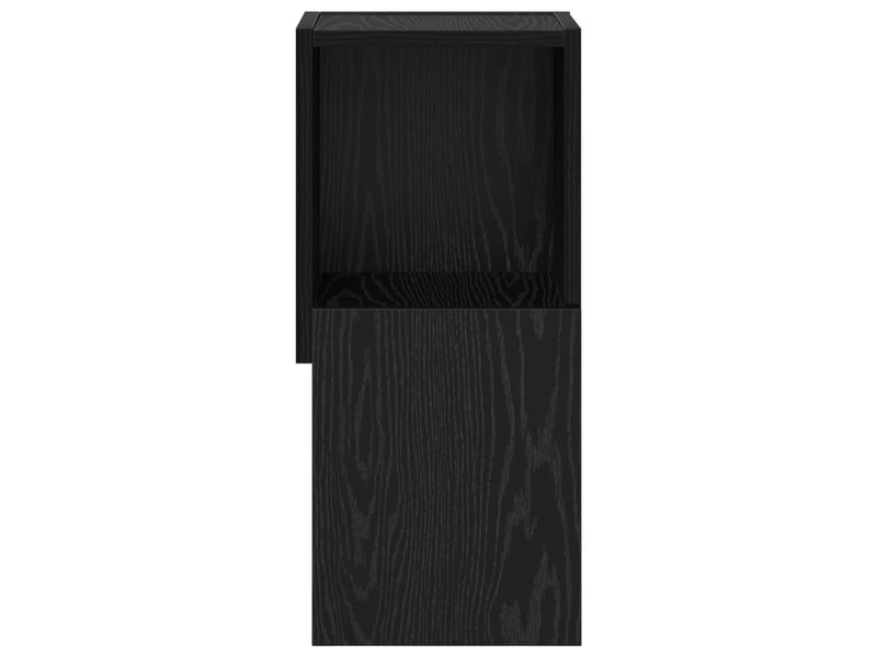  Meuble d'angle, meuble de rangement salon 25,5x25x55cm bois d'ingénierie chêne noir  - Conforama E