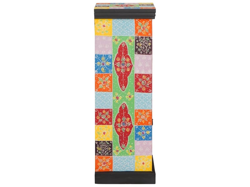  Commode chambre adulte, armoire à tiroirs multicolore 30x30x90 cm bois de mangue massif  - Conforama C