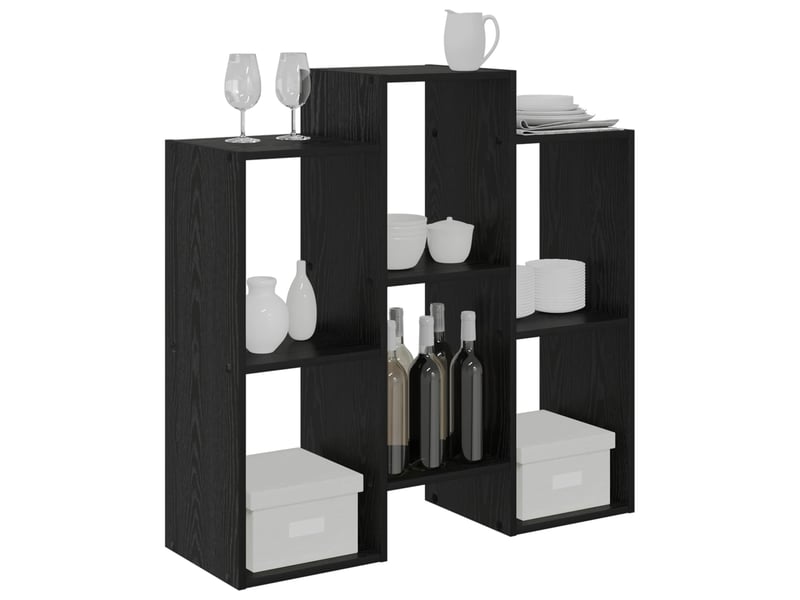  Buffet - bahut - meuble de rangement chêne noir 90 x 30 x 90 cm  - Conforama C