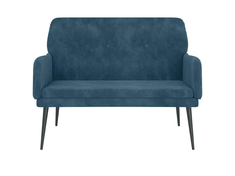  Banc, canapé 2 places bleu 108x79x79 cm velours shl72813  - Conforama C