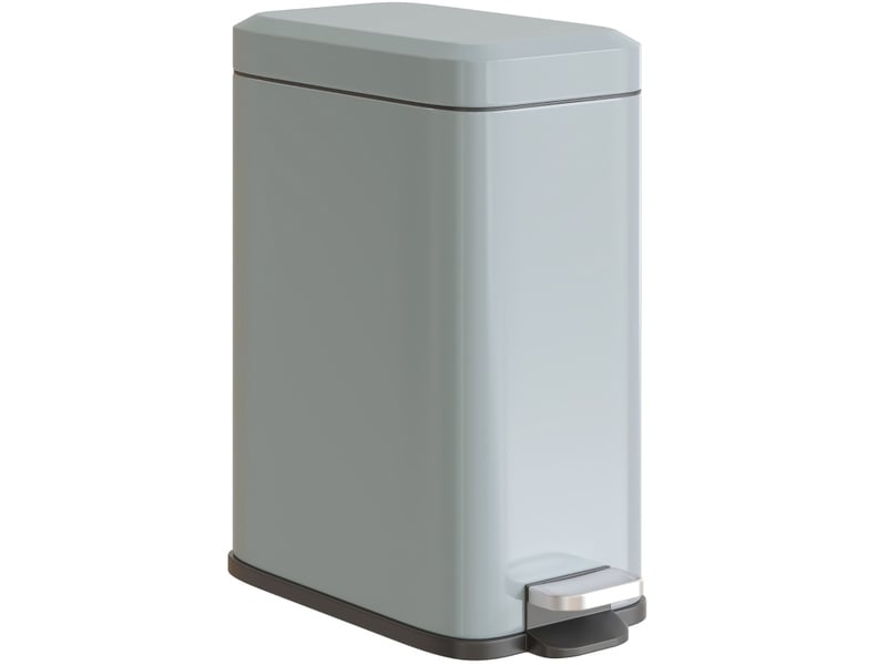  Poubelle à pédale 5 l 29,2 cm avec seau intérieur grise  - Conforama A