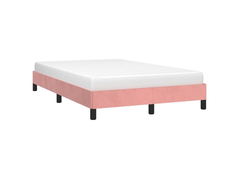  Lit double- lit adulte -  cadre de lit sans matelas rose 120x190 cm velours  - Conforama C