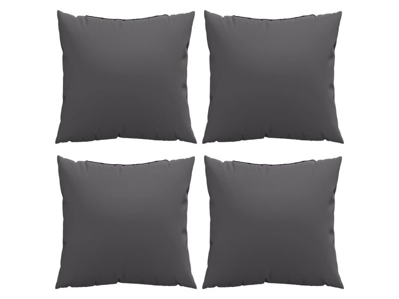  Lot de 4 coussins de canapé, coussins décoratifs anthracite 40x40 cm tissu cf59220  - Conforama D