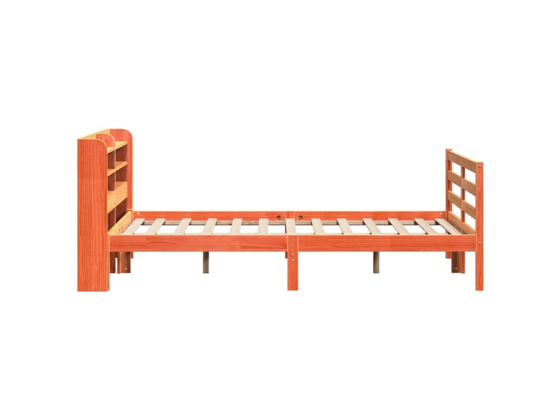  Lit double- lit adulte -  cadre de lit sans matelas  marron 150x200cm bois pin massif  - Conforama D
