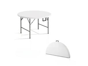 Table ronde pliable de jardin, table à manger moderne, structure robuste, multifonctionnelle