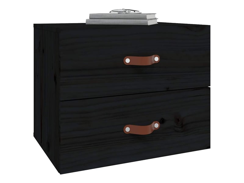  Table de chevet chanmbre, table d'appoint murale noir 50x36x40 cm  - Conforama D