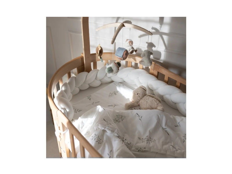  Parure de lit bébé couette et oreiller 120 × 90 cm - taille l - brindilles vertes waldin BD-L-03 - Conforama B