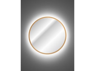 Miroir salle de bain led rond noir 60x60 cm design