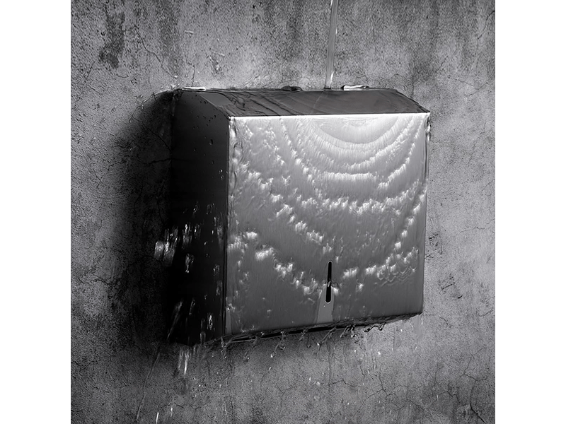 Distributeur d'essuie-mains mural en acier inoxydable avec serrure, distributeur de mouchoirs grande capacité,noir - Conforama D