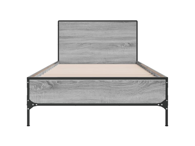  Lit simple- lit adulte -  cadre de lit sans matelas sonoma gris 100x200 cm  - Conforama C