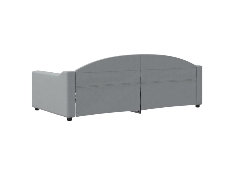  Lit simple- lit adulte -  lit de repos sans matelas gris clair 90x190 cm tissu  - Conforama D