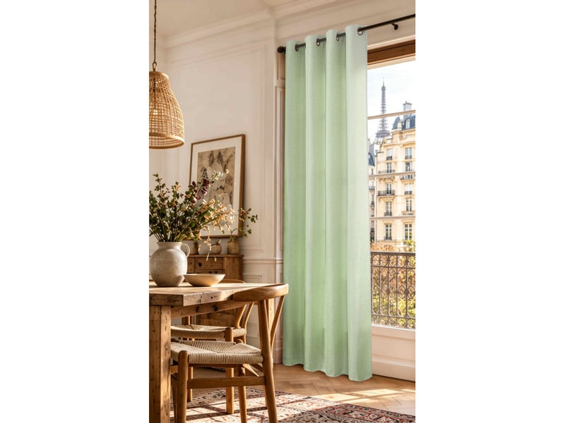  Lot de 2 rideaux à œillets 140 x 240 cm victoria fils teints jacquard  - Conforama B