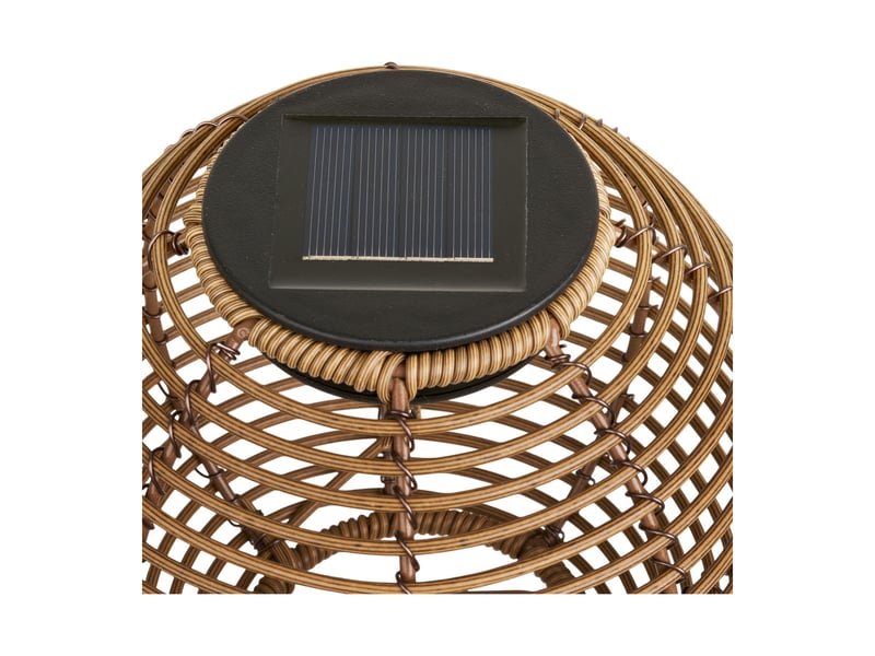  Lampe solaire carlisle en métal et pe naturel — lampadaire extérieur 70 cm  - Conforama C