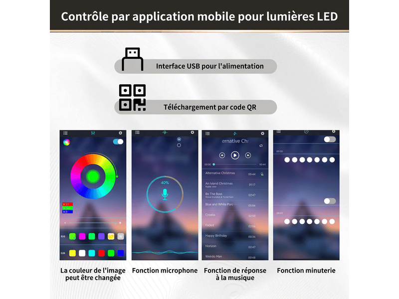  Lot de 2 buffets de cuisine hauts blancs 184 cm avec led et étagères en verre  - Conforama E