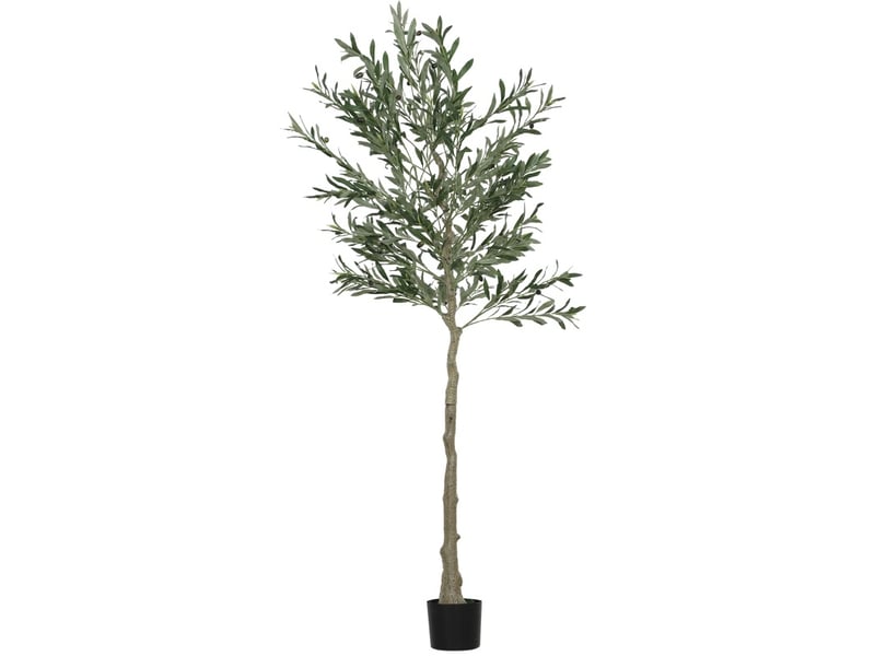  Olivier artificiel en pot 180 cm – vert – branches flexibles, 900 feuilles et pot lesté en ciment, stable  - Conforama A