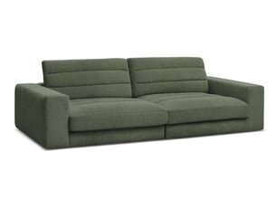 Canapé droit fixe BOBOCHIC SIERRA 3 places Tissu vert