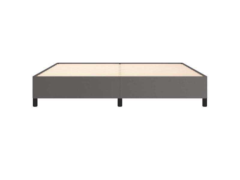  Lit double- lit adulte -  cadre de lit sans matelas gris 200x200 cm similicuir  - Conforama D