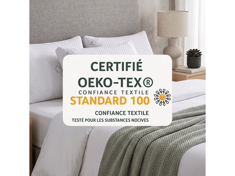  Oreiller cervical microfibre - 50 x 30 cm - housse rafraîchissante - collection cervical frais C07-ORM06 50/30 - Conforama D
