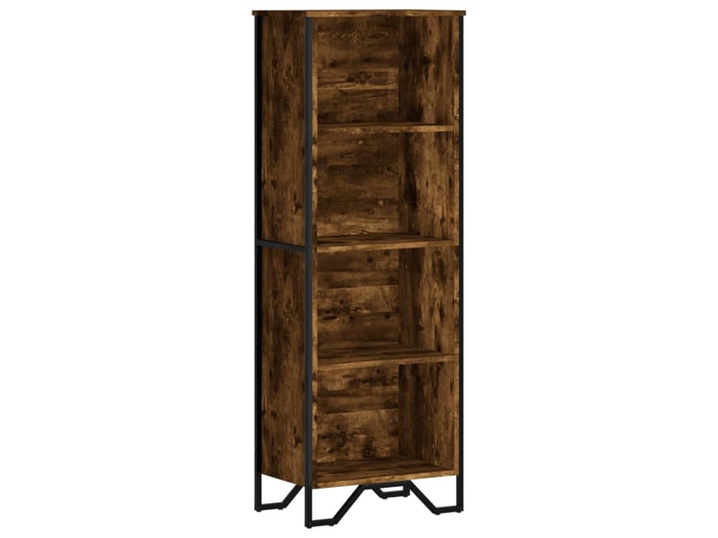  Bibliothèque, étagère de rangement chêne fumé 50x31x137,5 cm bois d'ingénierie  - Conforama A