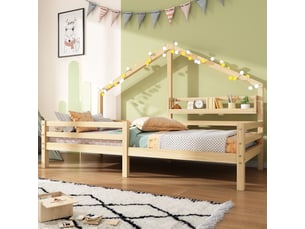Lit cabane 90x200 cm   Fay Lum coloris naturel