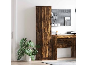 Buffet - haut armoire chêne fumé 35 x 39 x 168 cm