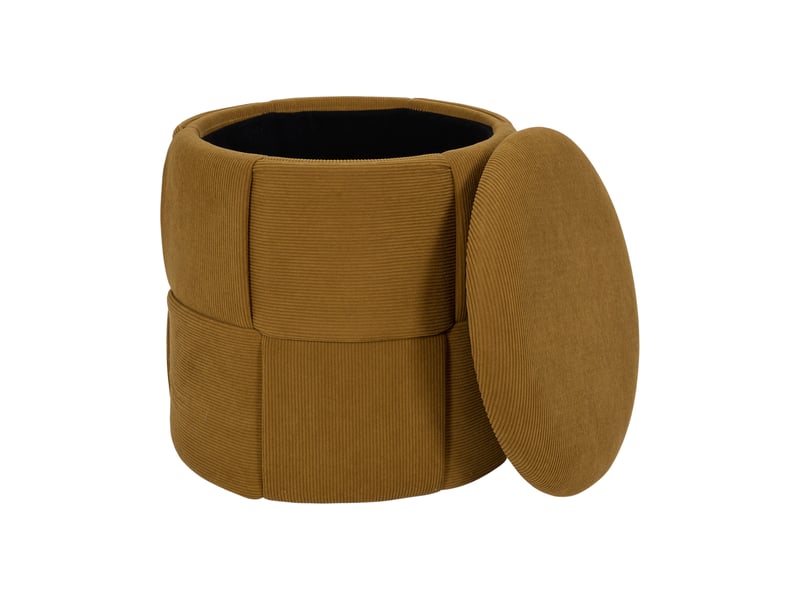Pouf - home deco factory - jules - rangement - tressé - jaune  - Conforama B