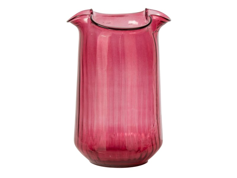  Vase design en verre halvor 34cm fuchsia  - Conforama A