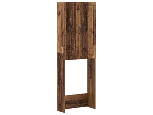 Armoire de toilette, meuble de toilette utrecht bois ancien 66x25.5x190 cm
