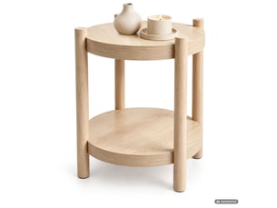 Table basse rond(e) coloris naturel AKORD TERRA - 44.5 cmx44.5 cm