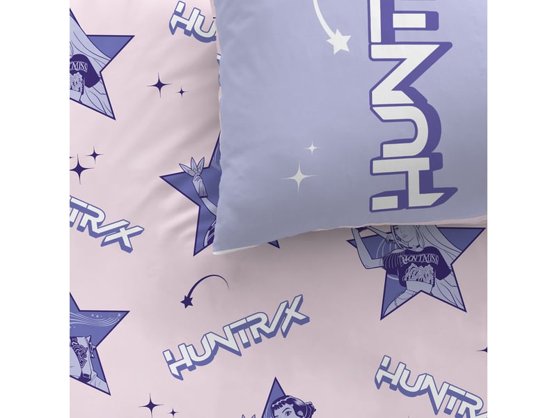  Parure de lit imprimée 100% coton, kpop demon hunters slaypop 140x200+63x63cm  - Conforama B