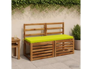 Lot de 2 coussins de banc, coussins d'assise soest 100 % polyester vert vif. Cf57613