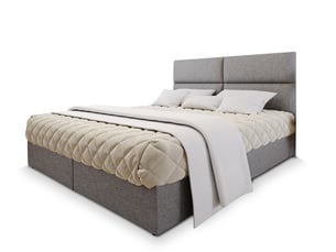 Lit avec rangement 180x200 cm <strong>MASSENO</strong>  <strong></strong> coloris gris