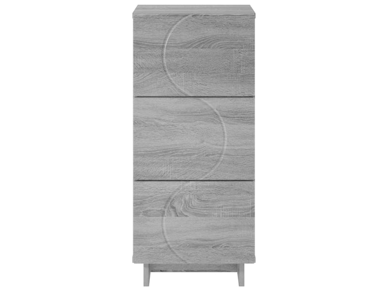 Buffet salon, buffet de rangement sonoma gris 33,5x34,5x75 cm bois d'ingénierie shl63226 - Conforama D